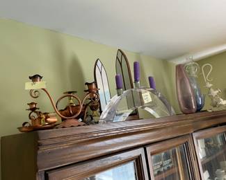 . . . candle holders -- notice Lucite example!