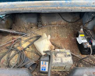 inside trunk of charge is dirty and a little rusty, but no rot