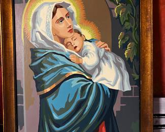 Excellent paint by number, framed