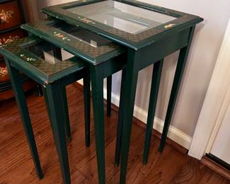 Hand painted nesting tables