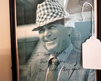 Autographed Bear Bryant Photo 