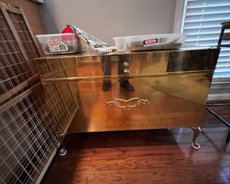 Polished brass trunk