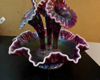 Light Amethyst Fenton Epergne