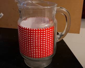 Mid century glass pitcher 