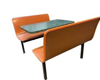 $240 USD     Mid Century Pleather Seat Booth EK221-4      Elevate your interior design with this stylish option, featuring a sleek and timeless mid-century design. Made with durable pleather, it offers both comfort and easy maintenance. Perfect for any restaurant, bar, or home.
Dimensions: 60 x 42 x 30"H
Condition: Very good.
Local pick up Merrifield, VA.  Contact us for shipper suggestions.     https://goodbyhello.com/products/copy-of-tile-top-coffee-table-ek221-3?_pos=7&_sid=2469c3f2f&_ss=r
