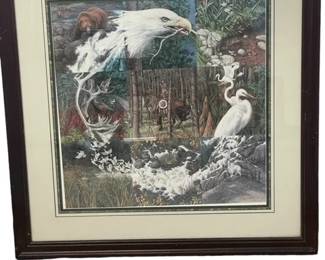 $240 USD    Signed Bev Doolittle Sacred Circle of Nature Lithograph Art EK221-63    Experience the enchanting beauty of nature with the Signed Bev Doolittle Sacred Circle of Nature Lithograph. This one-of-a-kind piece features Doolittle's signature and depicts a mesmerizing circle of wildlife in their natural habitat. Perfect for art collectors and nature lovers alike.
Dimensions: 34 x 34"H
Condition: Very good condition.
Local pick up Merrifield, VA.  Contact us for shipper suggestions.     https://goodbyhello.com/products/copy-of-guido-burrelli-hand-signed-the-house-among-the-poppies-lithograph-ek221-62?_pos=60&_sid=2469c3f2f&_ss=r