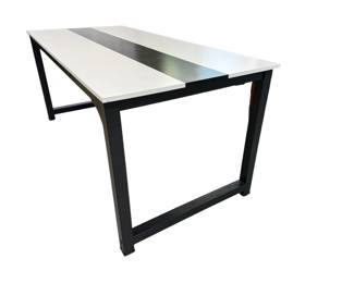 $125 - Black White Striped Conference / Dining Table / Desk EK221-108                                                                                   With clean lines, simple design and modern color-blocking tabletop, the conference table is a functional piece of office furniture designed for excellent conferencing and decision-making. Informal or formal, no matter what it is you need to discuss, our boardroom table is the ideal choice

Dimensions: 71 x 32 x 29.5"H

Condition: Good condition.   

Local pick up Merrifield, VA.  Please contact us for shipper suggestions