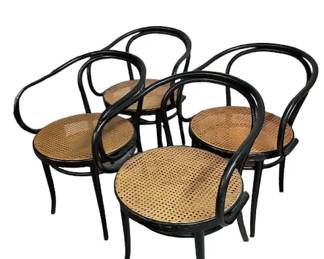 $1200 USD     4 Mid Century Stendig Thonet Bentwood Black/Cane Chairs EK221-79    Crafted with the utmost attention to detail, these 4 hand caned chairs exude mid-century luxury. They feature elegant curves and exquisite hand caning, elevating any space with timeless sophistication. Perfect for those who appreciate fine craftsmanship and exquisite taste.
Condition:  Very good condition
Dimensions:  21 x 21 x 31
Local pick up Merrifield, VA.  Contact us for shipper suggestions.    https://goodbyhello.com/products/copy-of-mahogany-pembroke-table-antique-mahogany-drop-leaf-table-ek221-78?_pos=62&_sid=2469c3f2f&_ss=r