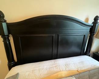$700 Ashley black queen set and mattress,  nightstand, tall chest and mirror window