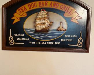 $40 Sea Dog  Bar and Grill sign