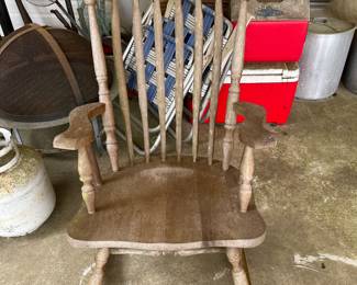 $40 wooden rocking chair