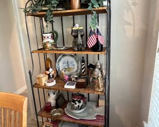 $140 Etagere - wicker and iron 31W x 31D x 74H
