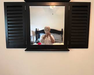 $700 Ashley black queen set, mattress, nightstand, tall chest and mirror window