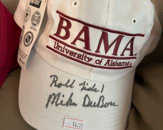 $14 autographed Mike DuBose Alabama hat