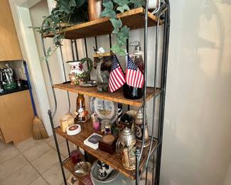 $140 Etagere - wicker and iron 31W x 31D x 74H