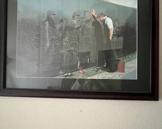 $90 VietNam wall art sign d by Lee Teter 1988 35Wx 27H