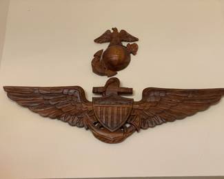 $150 USMC Sexton eagle wood wall hanging