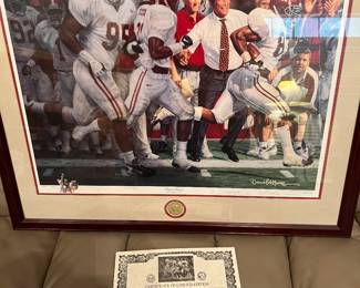 #7 $325 “ Grand Finale” autographed reproduction lithograph Gene Stalling / Daniel Moore (artist) 18 x 26 # 1107/7000 With COA