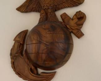 $120 USMC Marine Sexton eagle wood wall hanging