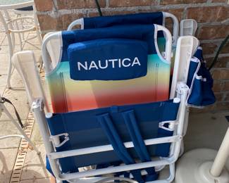 $50 Nautica beach chairs set 