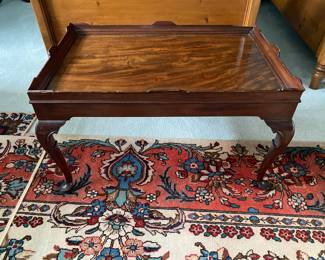 #39 - $175 - Antique Mahogany Coffee Table  34"Lx20"Hx22"D - condition - table has some small losses but barely noticeable 