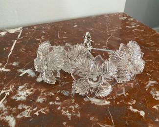 #9 - $60 - French Glass Art Deco Curtain Holders (2 pairs)