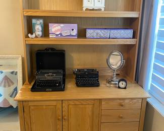 #45 - $200 - Pine Desk w/shelves 50"Lx75"Hx25"H