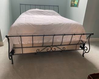 #34 - NOW $485 - was  $700 -Iron Bed Queen with barely used mattress 64"Wx46"H