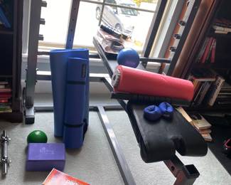 #33 - $120 - Weight Bench 'Muscle Dynamics' with some weights