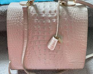 #99 - $50 Tiffany & Fred Gator style cream purse