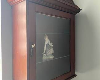 #31-  $150 - 3 Shelf Wooden Curio Cabinet. 27"Wx32"Hx11"D