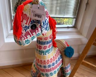 Vintage Knitted Stuffed Llama