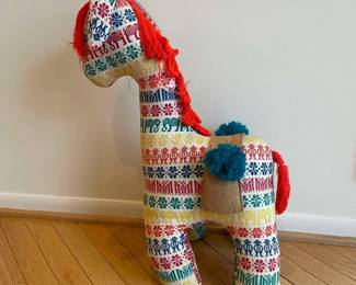 Vintage Knitted Stuffed Llama