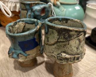 Art Pottery Goblets Set