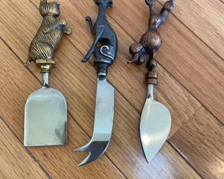 Anthropologie Dog Cheese Knives Set