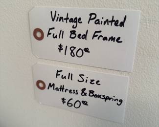 Vintage painted full bed frame