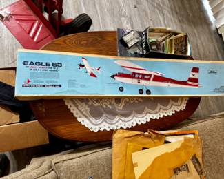 Carl Goldberg Eagle 63 RC Balsa Model Airplane Vintage Kit