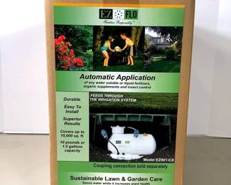  NIAB212 New Open Box EZ Flo EZ001-CX 1.5 Gallon Tank Assembly With Coupling Tee #1	New open box I.5 Gallon Assembly with EZ Flo C-100 slip injector Coupling tee.
