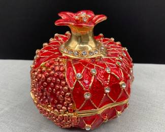 Jeweled Pomegranate Trinket Box