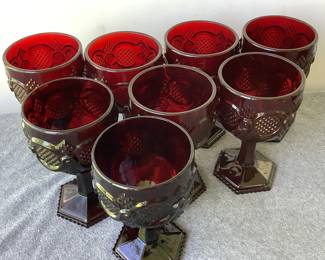 Cape Cod red goblets