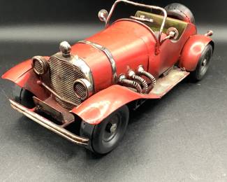 Vintage Model MG Roadster Metal Tin Car