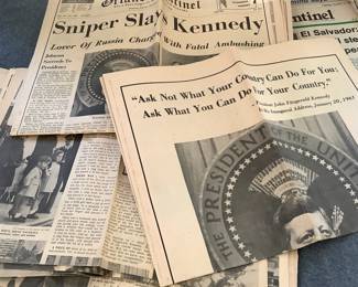 Newspapers from JFK Assassination 1963