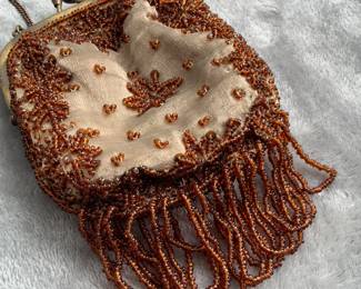 Vintage Pure Silk and Beaded Purse, India