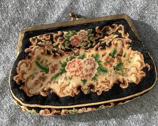 Vintage tapestry change purse