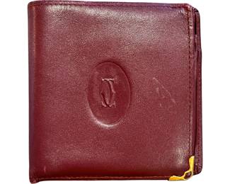 CARTIER RED LEATHER WALLET 