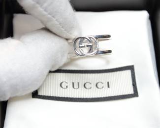 GUCCI RING STERLING SILVER COMES WITH BOX 925