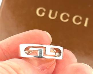 GUCCI RING COMES WITH BOX STERLING SILVER 925