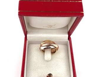 CARTIER TRINITY RING 18K GOLD COMES WITH BOX