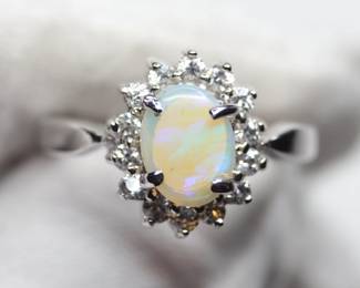 OPAL STERLING SILVER RING
