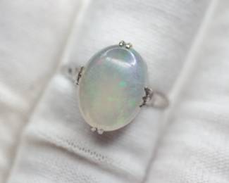 OPAL RING STERLING SILVER